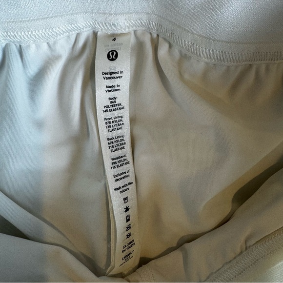 Lululemon Court Rival High-Rise Skirt Long White Size 4 - Picture 3 of 8